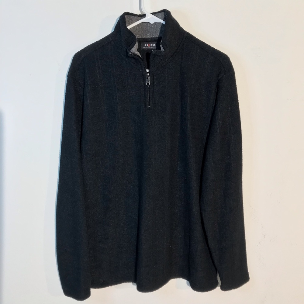 Access Brand Men’s 1/4 Zip Pullover Sweater Black Size Medium